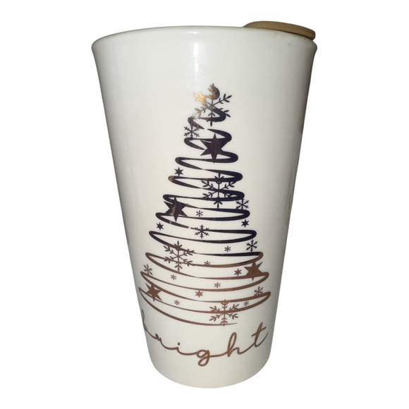 Holiday Ceramic Travel Mug, 16 oz, Christmas Design - Picture 1 of 3